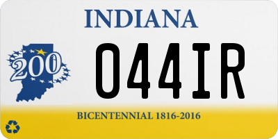 IN license plate 044IR