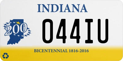 IN license plate 044IU