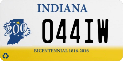IN license plate 044IW