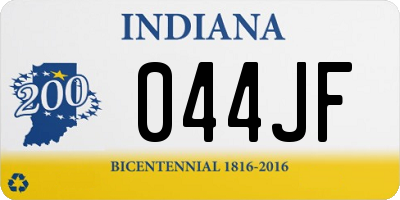 IN license plate 044JF