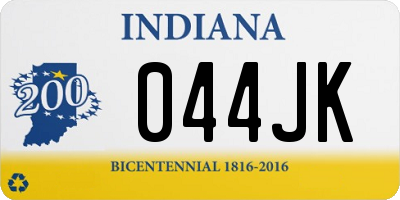 IN license plate 044JK