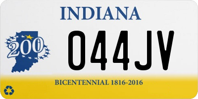 IN license plate 044JV