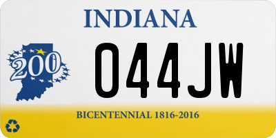 IN license plate 044JW
