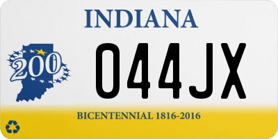 IN license plate 044JX
