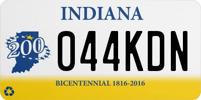 IN license plate 044KDN