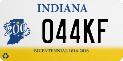 IN license plate 044KF