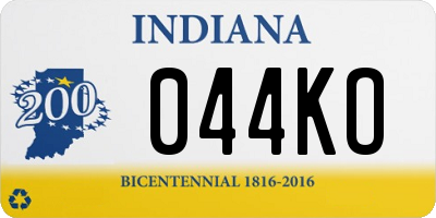 IN license plate 044KO