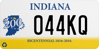 IN license plate 044KQ