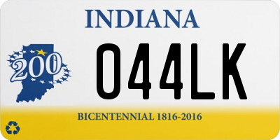 IN license plate 044LK