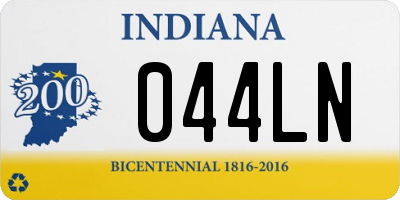 IN license plate 044LN