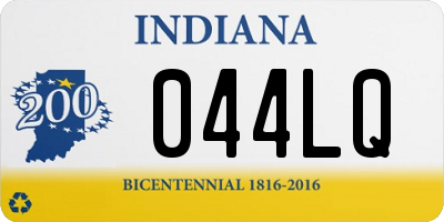 IN license plate 044LQ