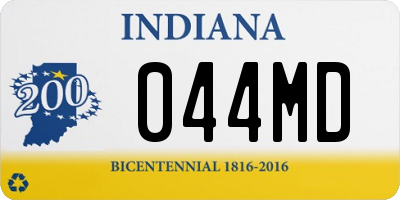 IN license plate 044MD