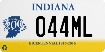 IN license plate 044ML