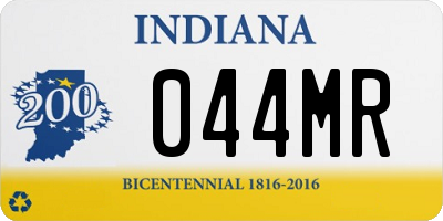 IN license plate 044MR