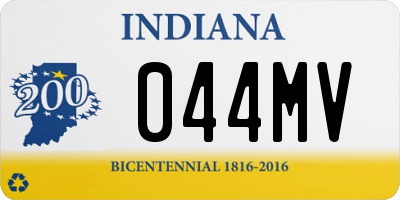 IN license plate 044MV