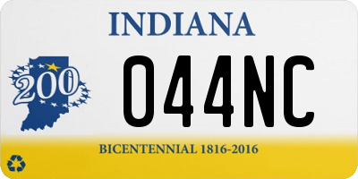 IN license plate 044NC