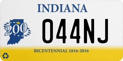 IN license plate 044NJ