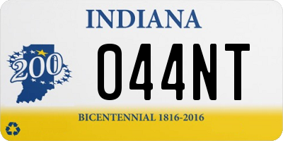 IN license plate 044NT
