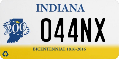 IN license plate 044NX