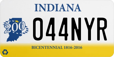 IN license plate 044NYR