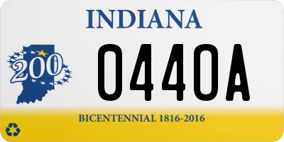 IN license plate 044OA