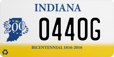 IN license plate 044OG