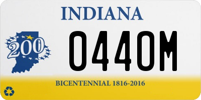 IN license plate 044OM