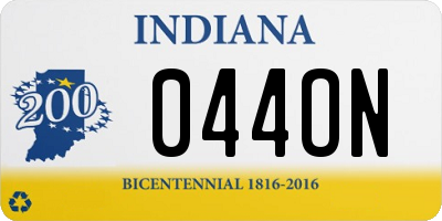 IN license plate 044ON