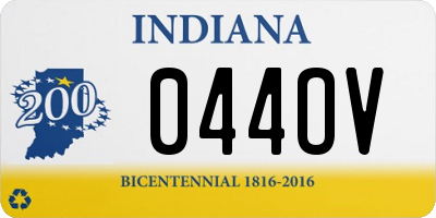 IN license plate 044OV