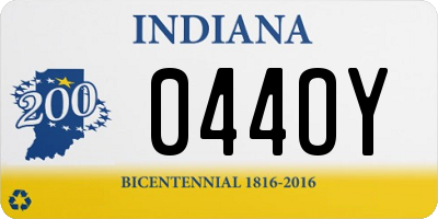 IN license plate 044OY