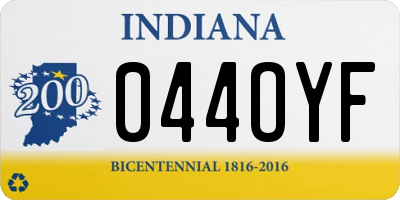 IN license plate 044OYF