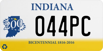 IN license plate 044PC