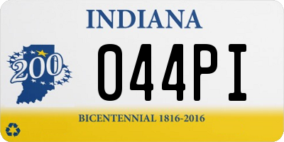IN license plate 044PI
