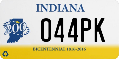 IN license plate 044PK