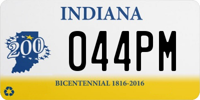 IN license plate 044PM