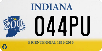 IN license plate 044PU