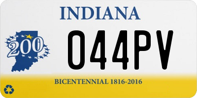 IN license plate 044PV