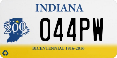 IN license plate 044PW