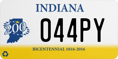 IN license plate 044PY