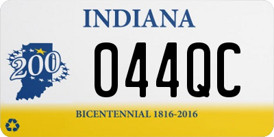 IN license plate 044QC