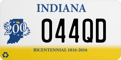 IN license plate 044QD