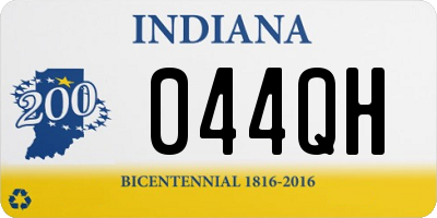 IN license plate 044QH