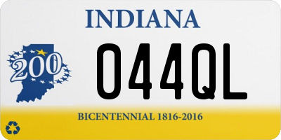 IN license plate 044QL