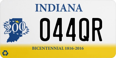 IN license plate 044QR