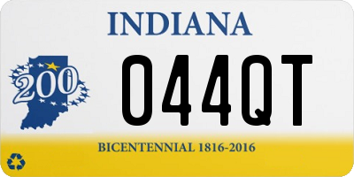 IN license plate 044QT