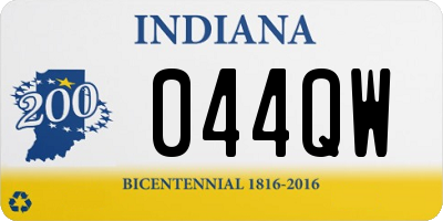 IN license plate 044QW