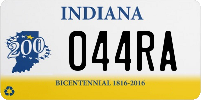 IN license plate 044RA