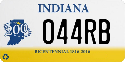 IN license plate 044RB