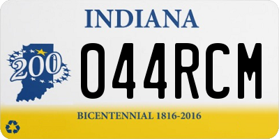 IN license plate 044RCM