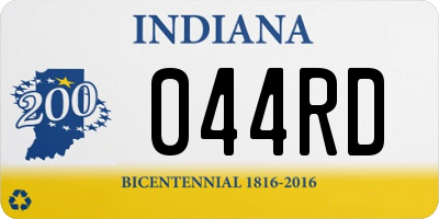 IN license plate 044RD